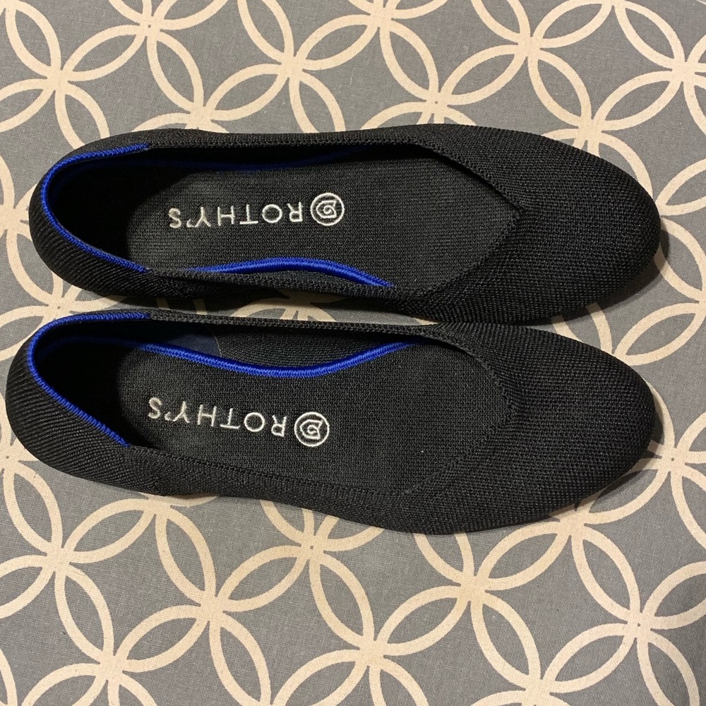 Rothy’s Black Flats size 9.5